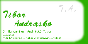 tibor andrasko business card
